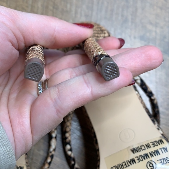 Lulus Square Toe Snake Print Animal Print High Heels sz 6 - Picture 5 of 7